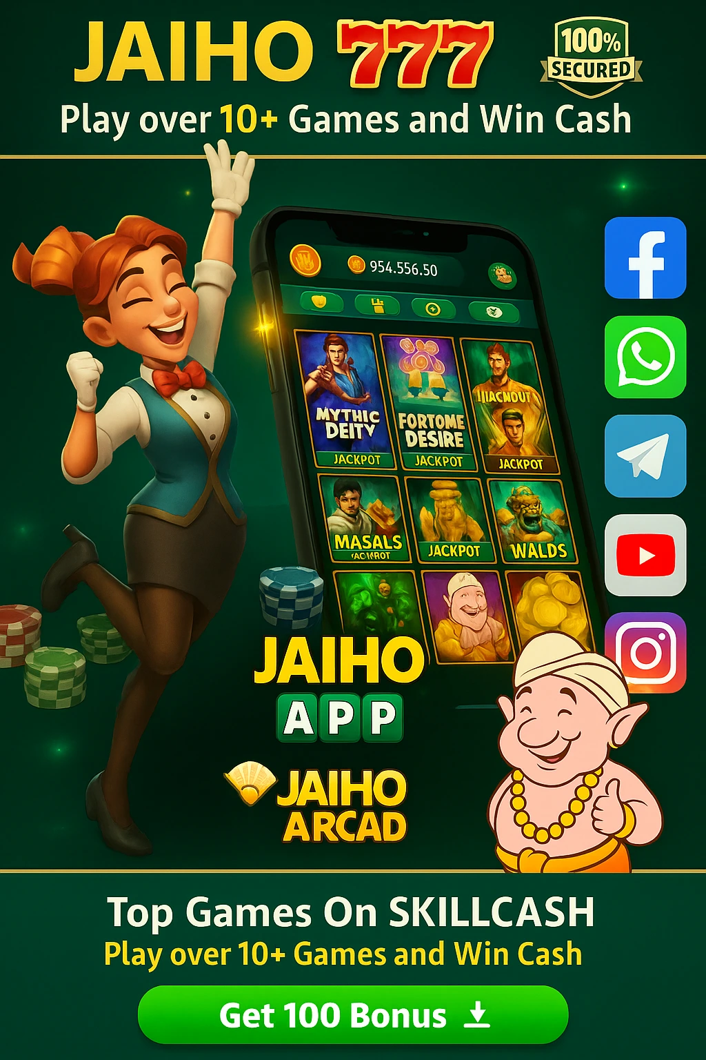 Jaiho 777 Poster – Skill-first modes with ₹150–₹600 bonus