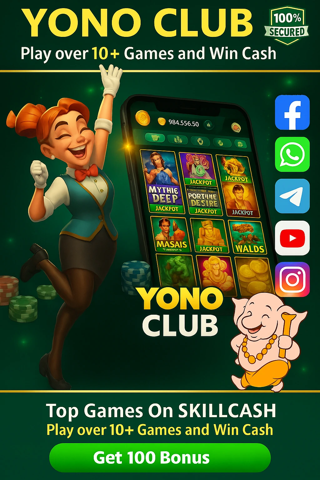 Yono Club Poster – Multi-Game Wallet with ₹200–₹700 Bonus